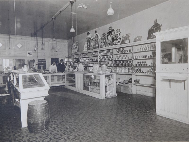 A historic image of the inside of the old store from a second angle